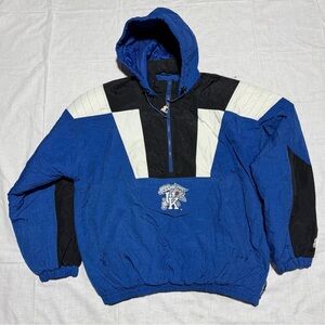 Vintage 90s! Kentucky Wildcats Starter Pullover Half Zip Puffer Jacket